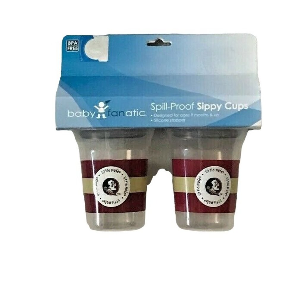 NEW FSU Seminoles 5oz Spill Proof Sippy Cup 2 Pack NCAA Official Merch BPA Free